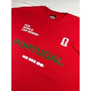 FIFA World Cup 2026 Portugal T-Shirt Red Mens Large We Are 26 Soccer Tee NWT